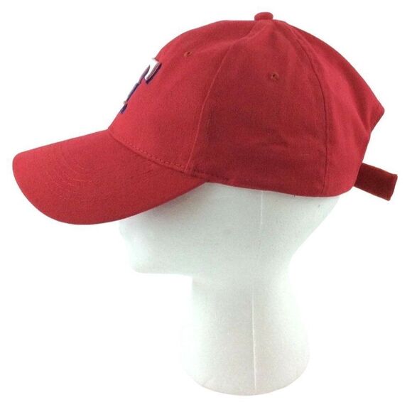 Texas Rangers MLB Embroidered Hat Cap Red Cotton Blend Hook Loop Adjustable - Picture 3 of 6